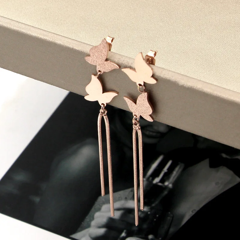 Новые висячие черные круглые серьги с тортом в форме капли, женские модные дикие серьги, аксессуары, ювелирные изделия из титановой стали