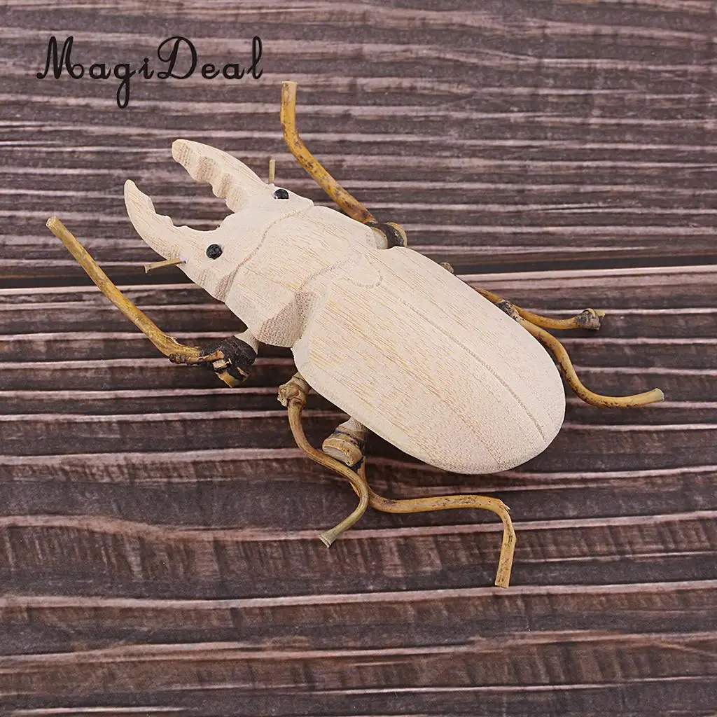 1 Piece Wooden Educational Toys Wood and Bamboo Bugs Shape Prank Toy | Дом и сад