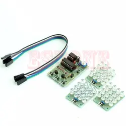 1 шт Новый CD4017 NE555 вспышки света Suite DIY Kit 12 V детонации