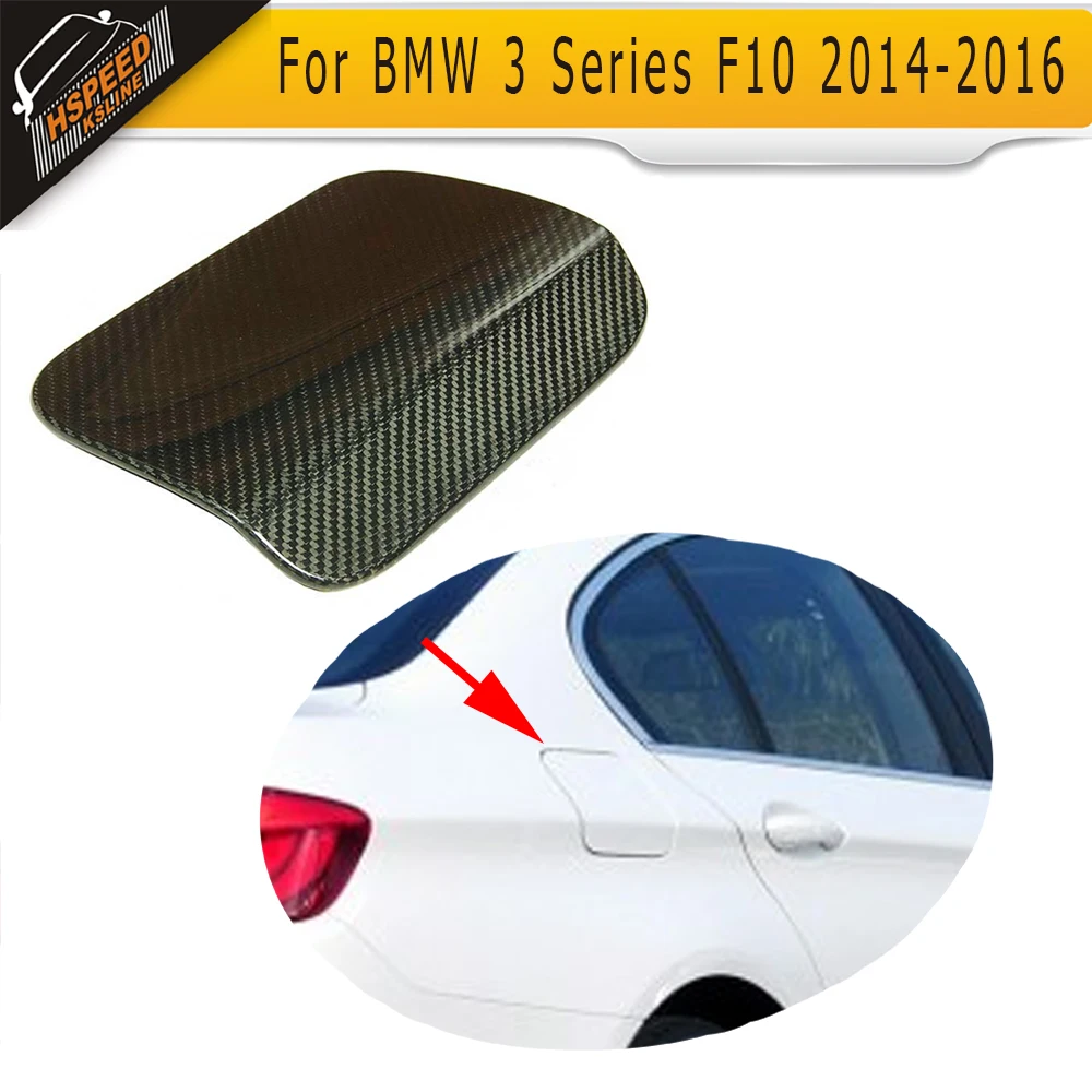3 Series Carbon Fiber Car Oil Fuel tank cover trims for BMW F10 2014