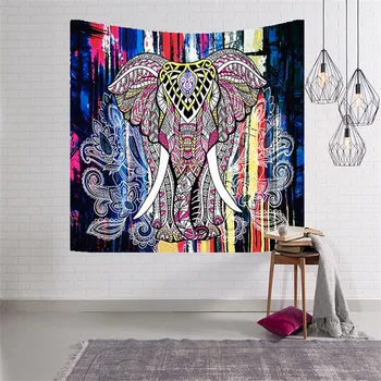 

150*200cm Traveling Yoga Rug Indian Mandala Elephant print Tapestry Wall Hanging Gobelin boho decor Paisley Pattern Beach Throw