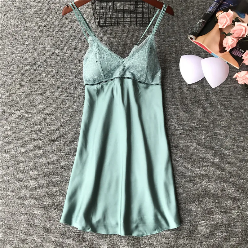 

Summer New Backless Spaghetti Nightgown Sexy Lace Suspender Skirt Sleepwear Nightdress Loose Women Bathrobe Negligee Nightie