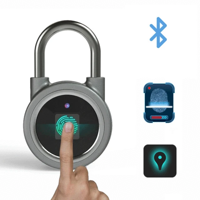Bluetooth fingerprint padlock outdoor door padlock smart fingerprint