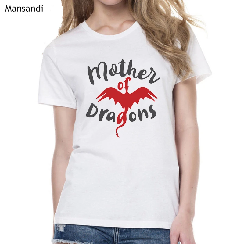 

Mother of Dragons letters print tshirt femme Game of Throne t shirt women harajuku shirt summer tops female t-shirt streetwear