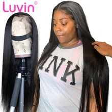 250, 300, 350, высокая плотность, без клея, 13x6, парики из натуральных волос на кружеве, бразильские Натуральные Прямые парики на кружеве для черной женщины