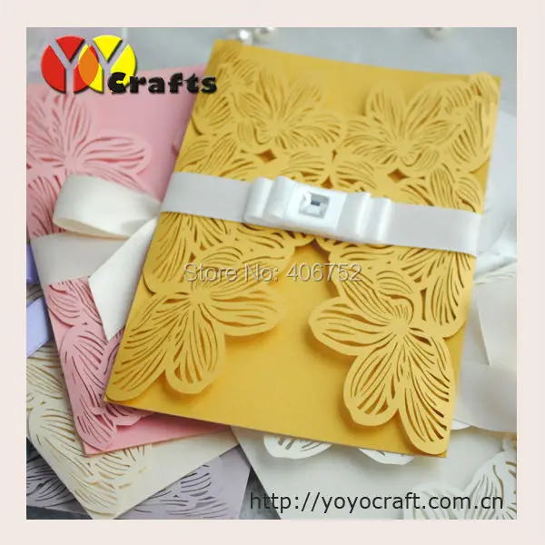 Papercrafts supplier bulk wholesale elegant wedding invitation card and