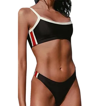 

Ladies' solid color High stretch high stretch split suit bathing suit Sexy Push up Padded Bra bearwear underwear Set 40mr03