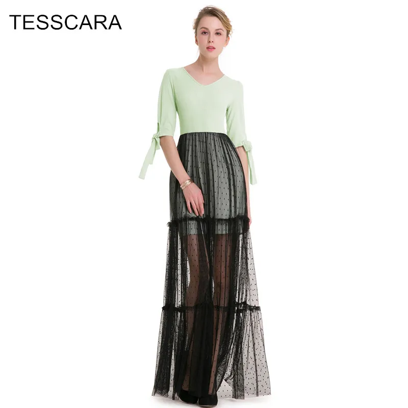 long sheer mesh robe