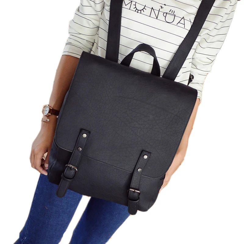 Fashion Women PU Leather Backpack School Bag Travel Bookbag Casual Female Rucksack High Quality ladies backpacks