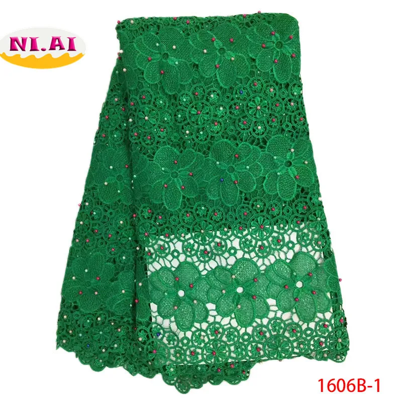 

Pink African Lace Hot Sell Mesh 2018 Green Color African Cord Lace White Guipure Lace Fabrics High Quality For Wedding NA1606B-1