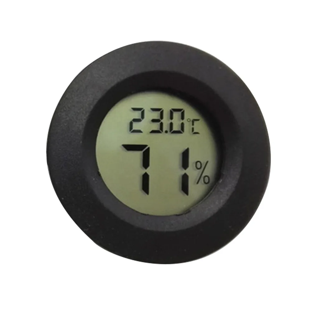 Мини цифровой ЖК-термометр гигрометр Измеритель температуры и влажности манометр автомобильный термометр аквариум Тестер морозильника - Цвет: Black
