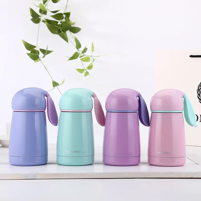 New Arrival Cute Mini Thermos Bottle Rabbit double layer Stainless