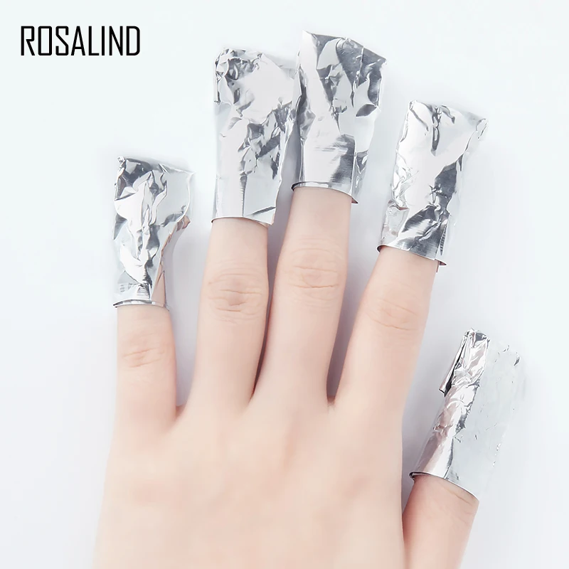 ROSALIND 50 шт./лот очиститель для удаления ногтей обертывание снятия лака