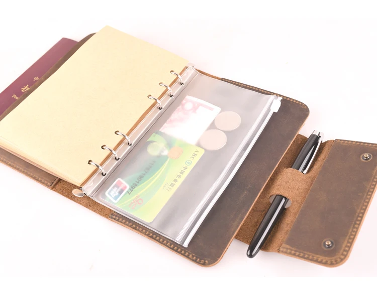 Diário de Viagem Presente de Aniversário do Natal do Vintage para Mulheres dos Homens Material de Escritório Couro Genuíno Notebook Jornal Livro Bjb19 100% a6 7 100% Couro Genuíno A6 Notebook Jornal Diário