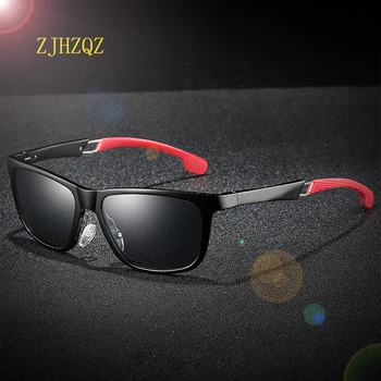 

ZJHZQZ High Quality Pilot Fashion Polarized Sunglasses Square Men Silver Blue Mirror Sun Glasses Driving oculos gafas de sol
