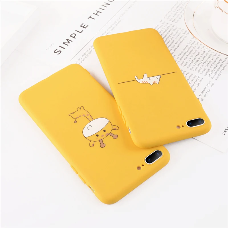 Lovebay Phone Case For iPhone 6 6s 7 8 Plus X 5 5s SE Fashion Cute Cartoon Animal Giraffe Cat Soft TPU For iPhone 8 Phone Case