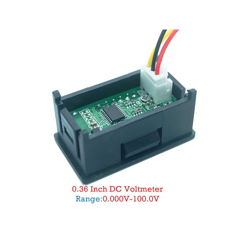 DC 0 99 V 100V 4 разрядный 4bit 36 inch цифровой вольтметр 3 провода Напряжение Панель