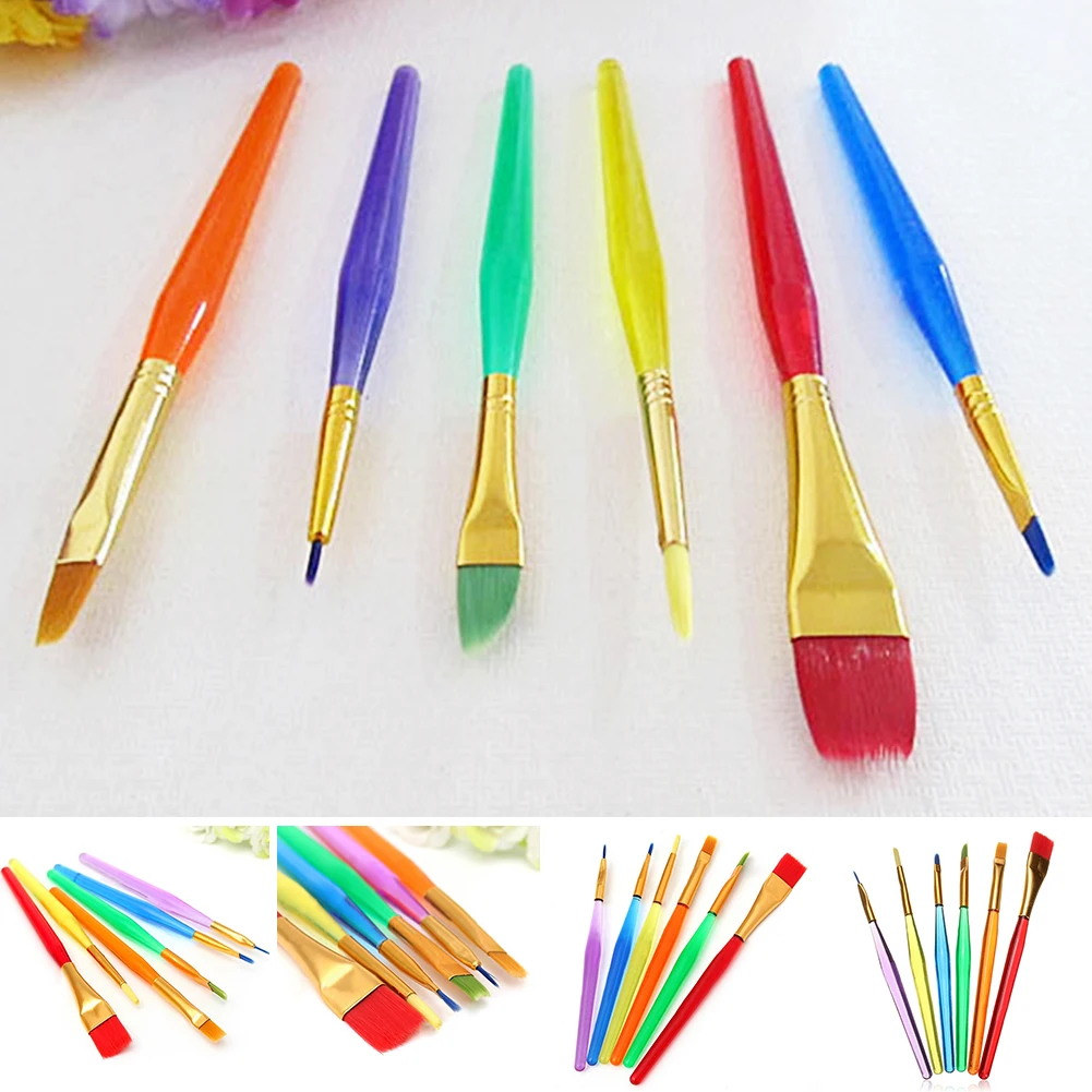 6pcs/set Fondant Cake Brush Decorating Painting Tool Icing Set Dusting DIY Pastry Cooking Sugar craft Tool