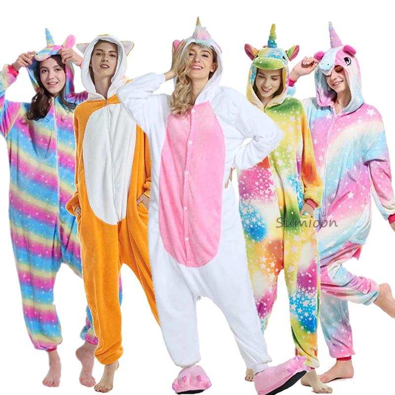 Winter Kigurumi Pajamas Unicorn For Children Baby Girl Pyjamas Kids ...