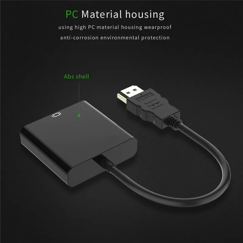 Адаптер hdmi vga преобразователь для Xbox 1080 PS4 ПК ноутбука планшета 360 P|Кабели HDMI| |