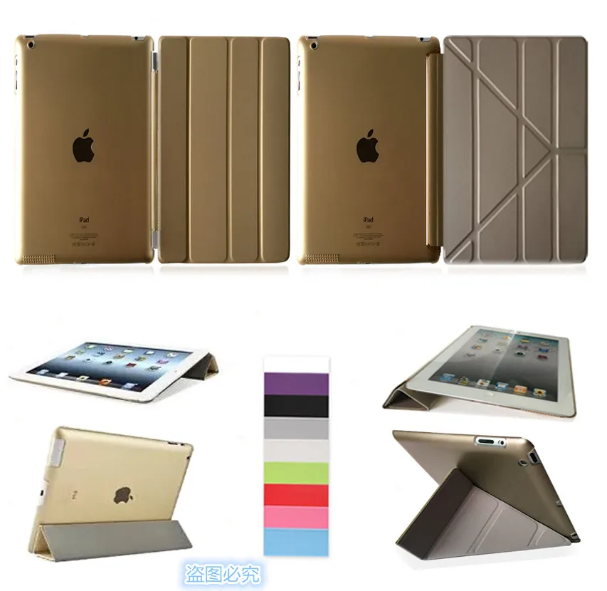 

For Apple iPad 2 3 4 Smart Case Original 1:1 Tablet Leather For A1460`A1459`A1458`A1416`A1430`A1403`A1395`A1396 fold case
