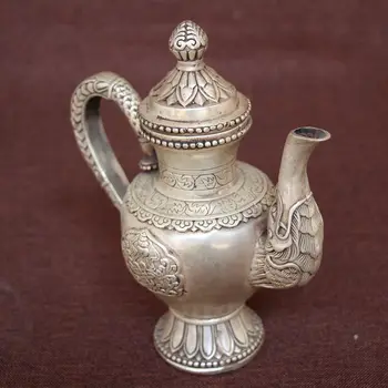 

Archaize pure manual white brass teapot dragon mouth teapot