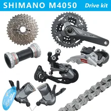 SHIMANO ALIVIO M4050 Mountain bike shift drive kit crankshaft sprocket 3X9 27 speed bicycle parts derailleur kit