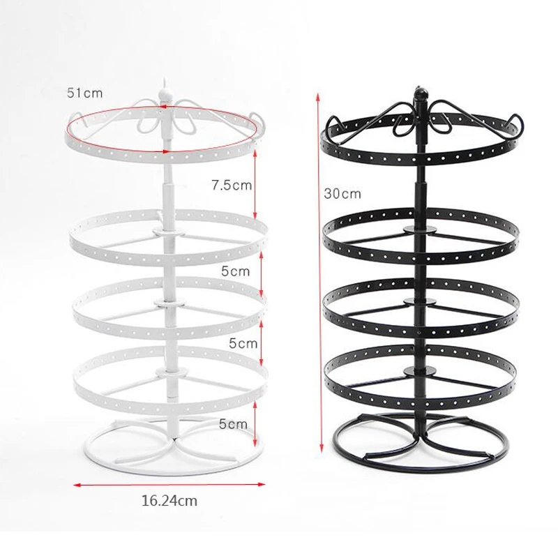 Металлический органайзер для сережек вращающийся держатель для сережек витрина Ювелирная витрина для хранения сережек 3 цвета Варианты
