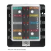 10 Way Blade Fuse Box Holder with LED Warning Light Kit for Car Boat Marine Trike 12V 24V ► Photo 2/6