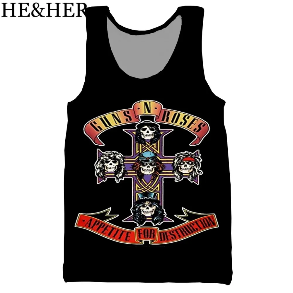 

Cool guns n roses 3D printed unisex tank top for men fashion cool summer tank top work out men women tank tops halter tank top