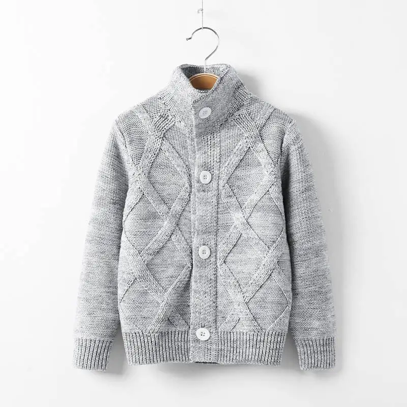 

2019 Fashion Spring Autumn Children Boys Clothing Kids Boys Casual Cardigan Sweater Teenage Cotton knitted Outwear Jacket F12