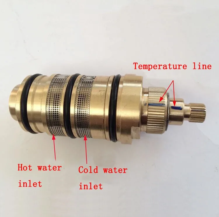 Смеситель для душа/верхний провод термостатический картридж, латунный термостатический клапан смеситель для солнечного водонагревателя