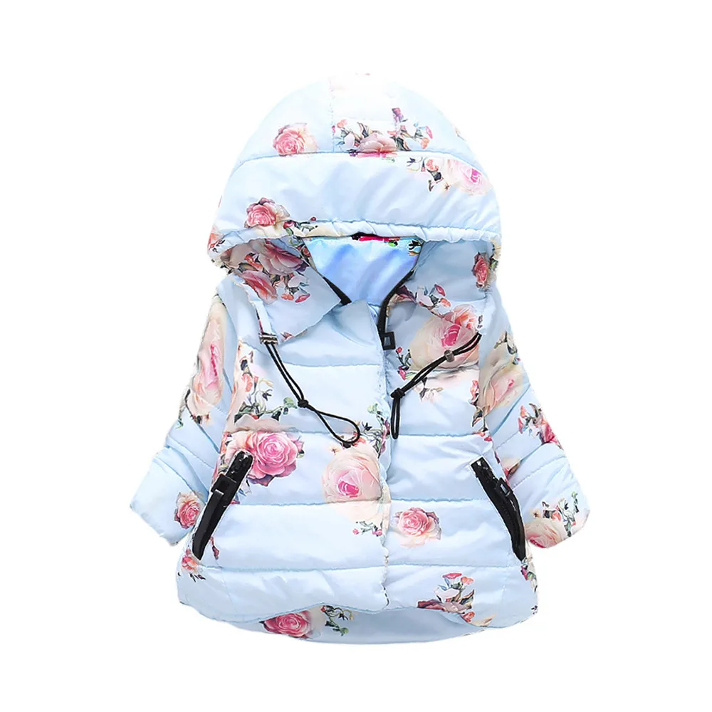 

MUQGEW New Fashion 3 Colors Infant Toddler Baby Girls Loog Sleeve Clothes Floral Warm Winter Tops Casual Clothes Coat Costume