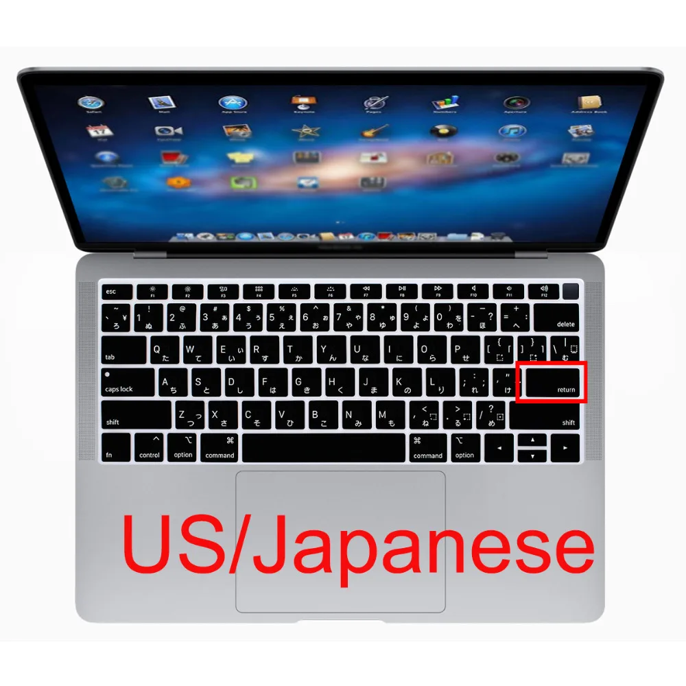 Redlai силиконовый водонепроницаемый чехол для клавиатуры для Macbook Air 13 A1932 Touch ID США введите Испанский Французский Тайский тайваньский алфавит