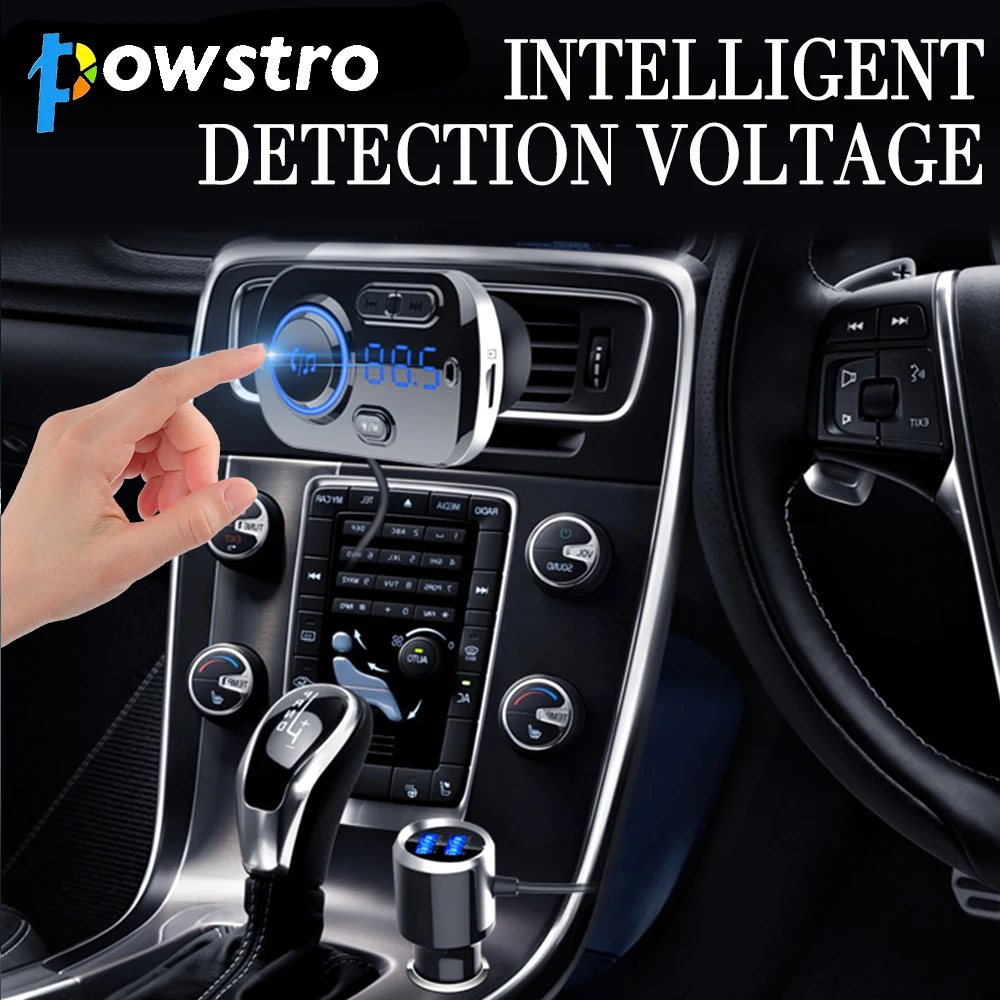 

2019 Handfree Bluetooth 5.0 Car MP3 Player Wireless Car FM Transmitter SD TF Card Read Four Ways To Stream Music trendy items