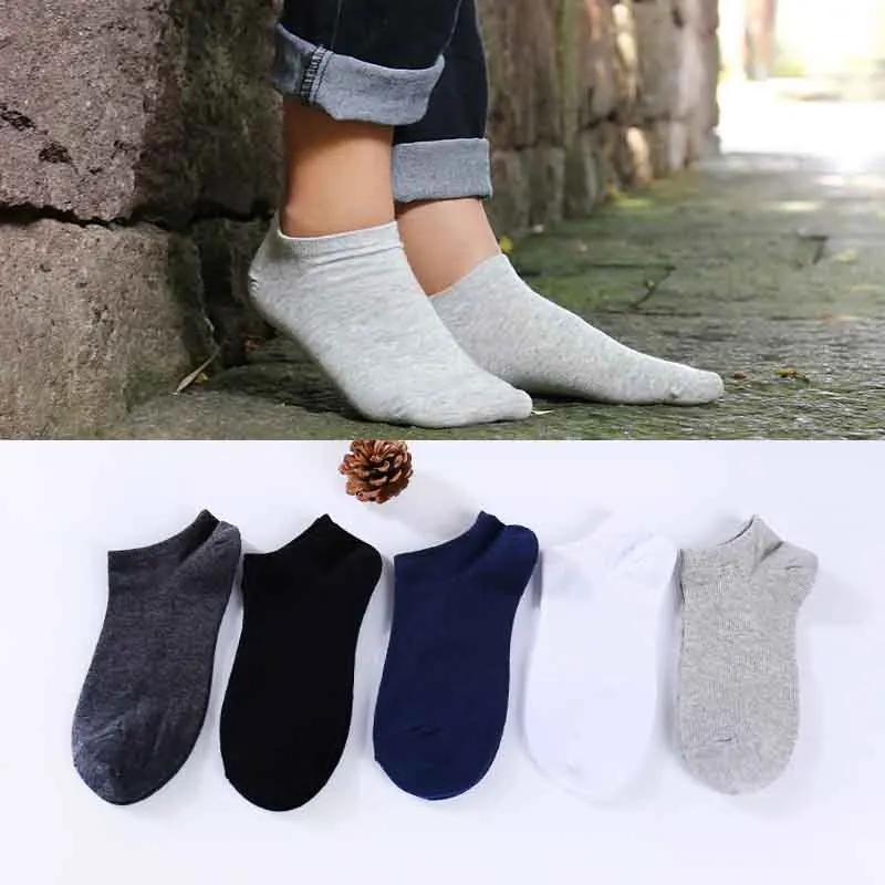 1 пара мужские повседневные хлопковые однотонные тонкие короткие носки