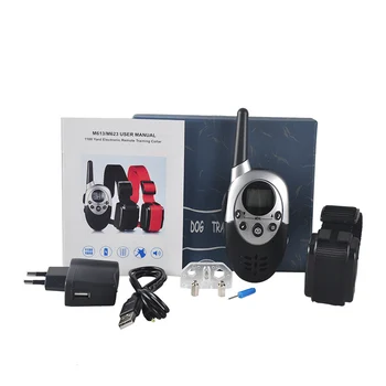 

2017 New Dog Trainer 1000 Yards Waterproof Rechargeable LCD Electronic Shock Remote Dog Training Collar Remote Pet Training Tool