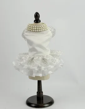 

High-end Luxury Series Embroidery Wedding Beading Cat Dog Dress Clothes For Dogs Dog Cat Pet Clothing Teddy Chihuahua