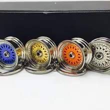 TOYIKIE 10 шт. креативная Горячая автозапчасти колесо модели обод шины брелок кольцо брелока