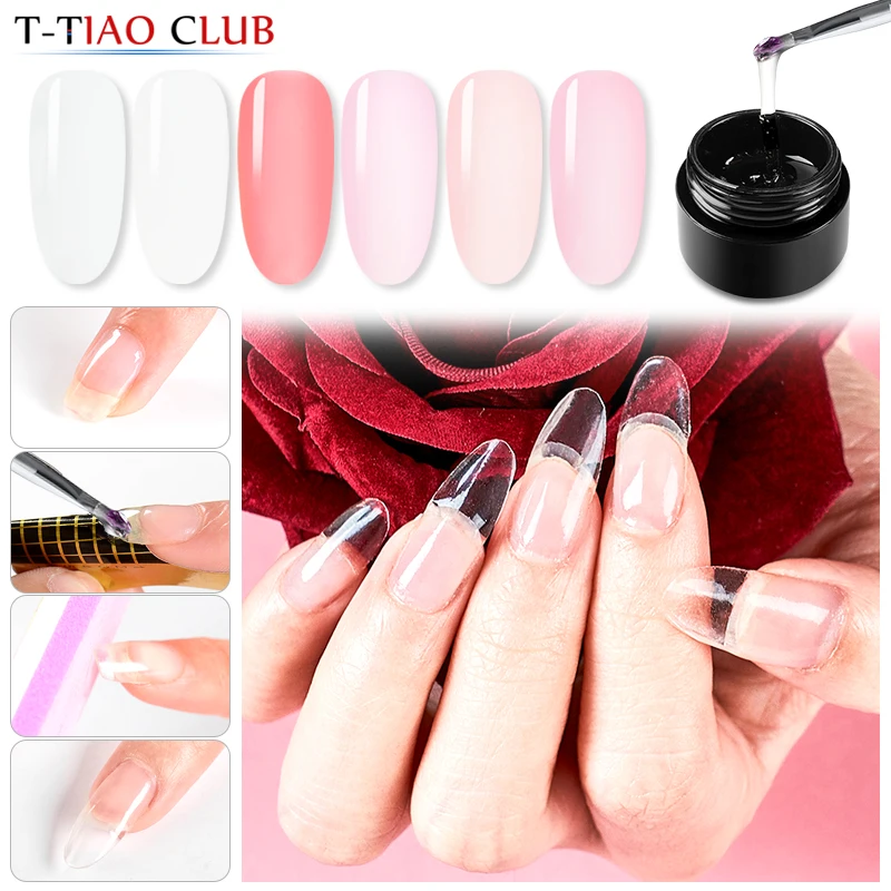 

Quick Poly Extension Nail Gel Set Pink White Clear Nude UV LED Builder Extend Gel Tips Soak off Building Nails Art Decorations