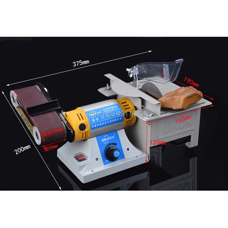 220 V DIY Настольный Многофункциональный ленточный шлифовальный станок Jade стол лесопильный завод работа по дереву полировка резки