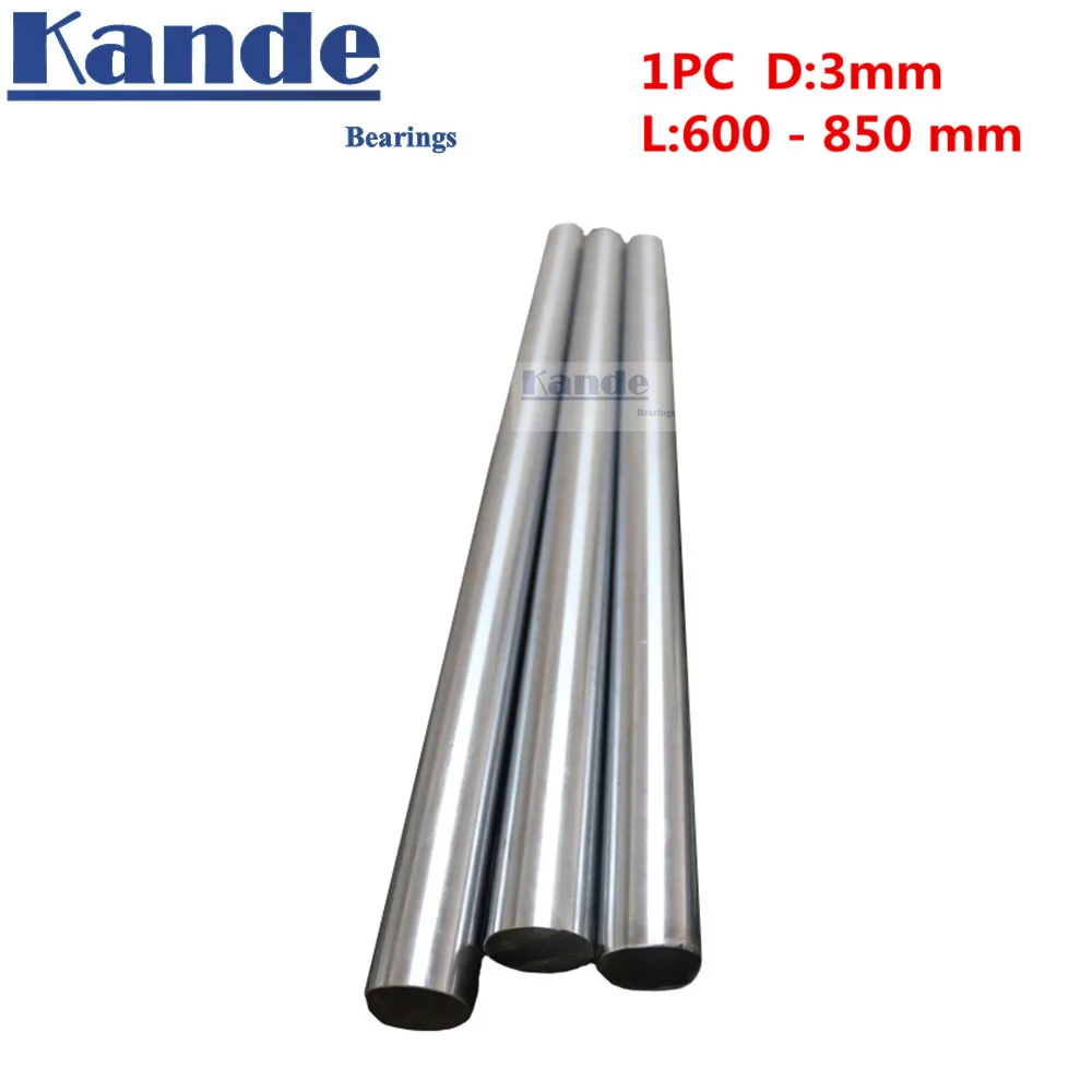 Подшипники Kande 1 шт. d: 3 мм 3D принтер стержень вал линейный хромированный CNC часть 600