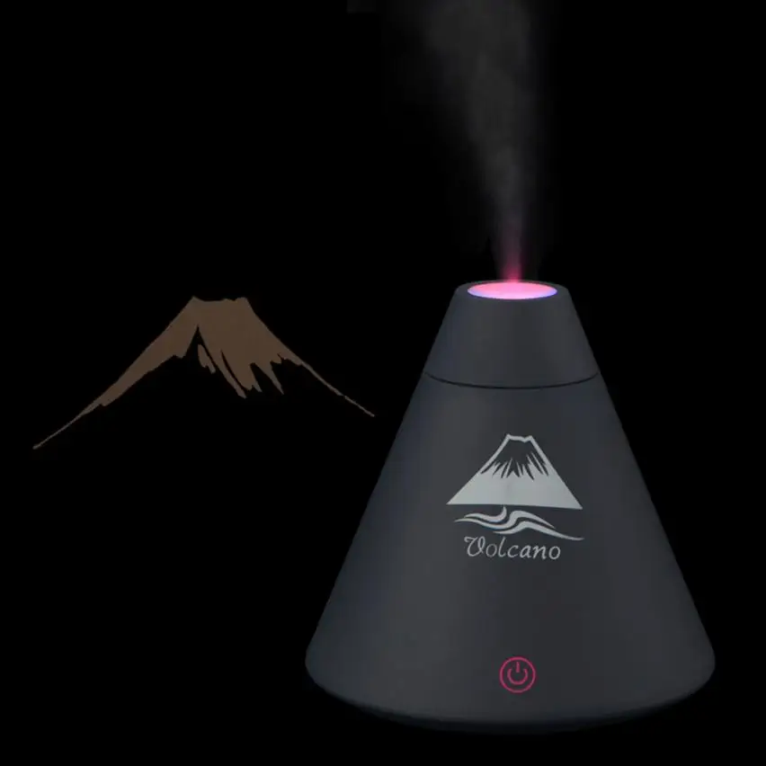 Форма вулкана увлажнитель Настольный USB эфирные масла диффузор Аромалампа с несколькими цветами ночник тумана, fogger
