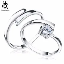 ORSA JEWELS Real 925 Sterling Silver Enternity Crystal Ring Units for Ladies/Males Romantic CZ Diamond Jewellery SR22