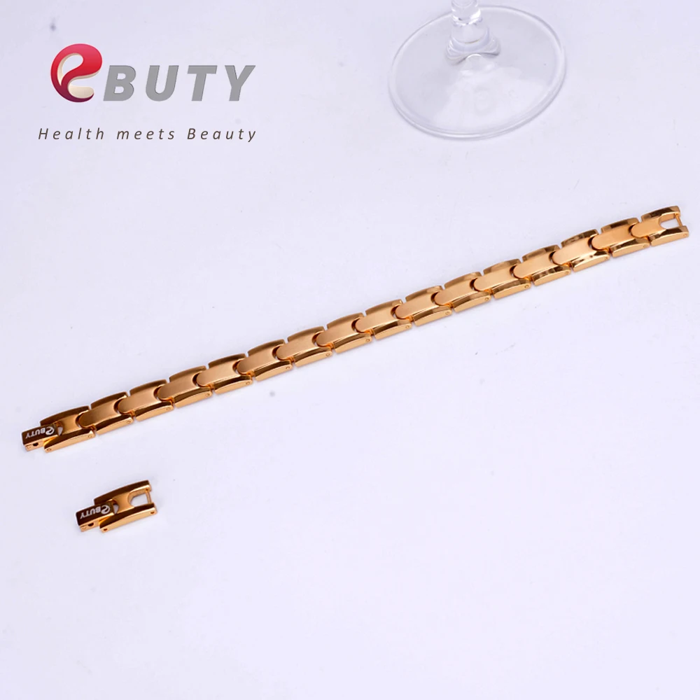 EBUTY 99.999% чистый браслет с германием для мужчин нержавеющая сталь здоровья керлинг энергии Мощность ювелирные изделия