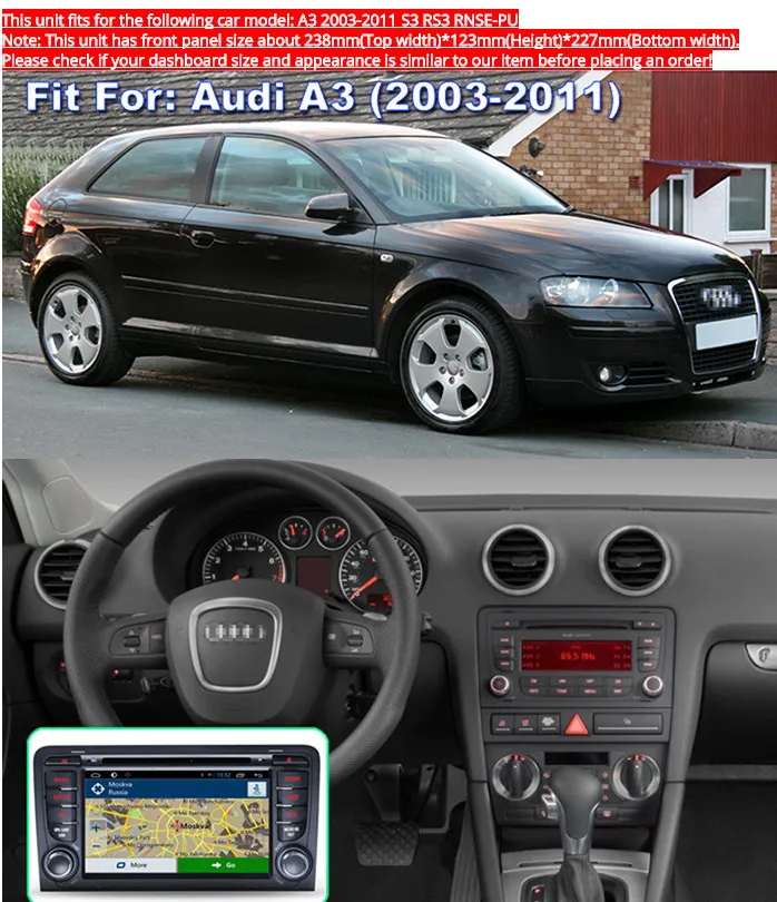 Best 8 CORE Android 9.0 Car DVD GPS For Audi A3 S3 2002-2011 Radio stereo multi media 4G RAM navigation carplay headunits 0 Best 8 CORE Android 9.0 Car DVD GPS For Audi A3 S3 2002-2011 Radio stereo multi media 4G RAM navigation carplay headunits 0