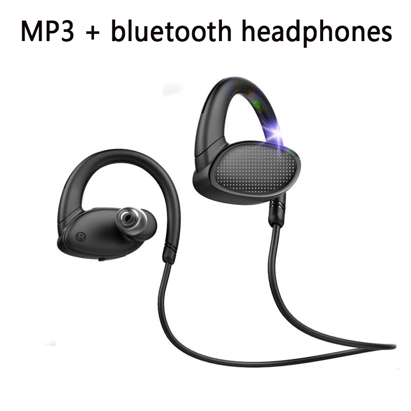 Спортивные наушники для бега без рук со встроенным mp3 плеером водонепроницаемые