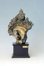 ATLIE BRONZES Bronze Horse Heads sculpture bronze statue figurines Retro Artwork gifts Office Decoration Home Decoration