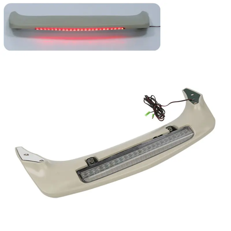 

Motorcycle Trunk Spoiler with Red LED Smoke Lens Rear For Honda Goldwing GL1800 2001-2017