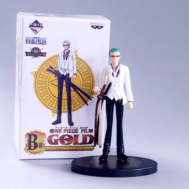 9 PCS/SET Anime DXF One Piece Film Gold Characters with White Cloth Luffy  Figure Collection Toys